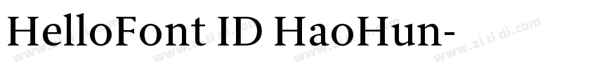 HelloFont ID HaoHun字体转换